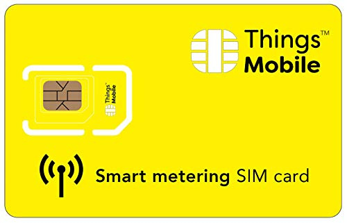 SIM Card per SMART METERING - Things Mobile - con copertura globale e rete multi-operatore GSM/2G/3G/4G LTE, senza costi fissi, senza scadenza e tariffe competitive con 10€ di credito incluso