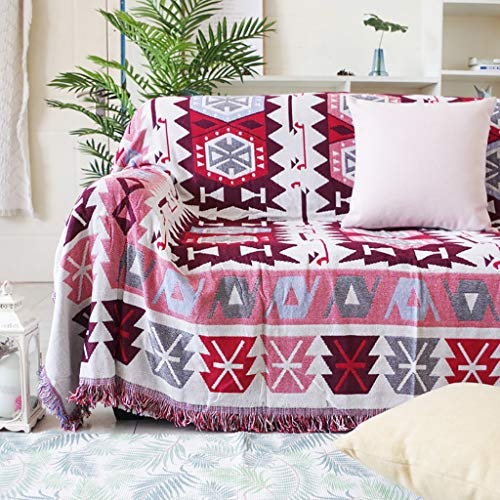 WANGLXST Warm Decke Strick, Patchwork-Decke, Luxuriös, Dekorativ für Zuhause, Überwurfdecke Vintage Quasten, 230 * 340cm