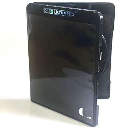 Vision Media® - 25pcs x 4K Ultra HD Black Blu Ray Case- Stores any DVD/Blu Ray/Games Disc