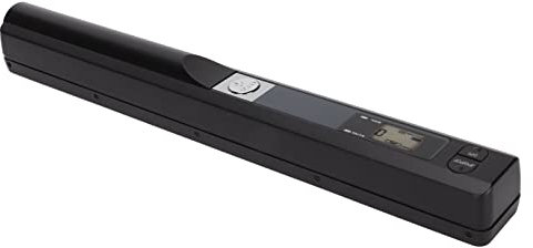 ASHATA Tragbarer Dokumentenscanner, Tragbarer Handheld-Scanner 300 600 900 DPI A4-Dokumentenscanner Handheld, für Unternehmen, Fotos, Bilder, Quittungen, Bücher, JPG-PDF-Format(Schwarz)