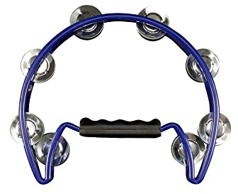 8' Blue Cut-Away Plastic Tambourine-INSTRUMENT
