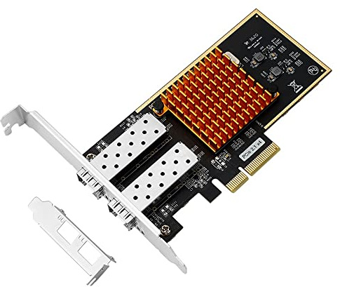 Zunedhys PCIE Dual Port Gigabit Glasfaser Netzwerkkarte PCIE Netzwerkkarte PCIE Gigabit Netzwerkkarte unterstützt SFP PCIE / X4X8 / X16