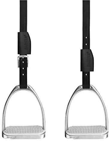 Passier Steigbügelriemen Velvet Touch Mono schwarz, Größe:55 cm