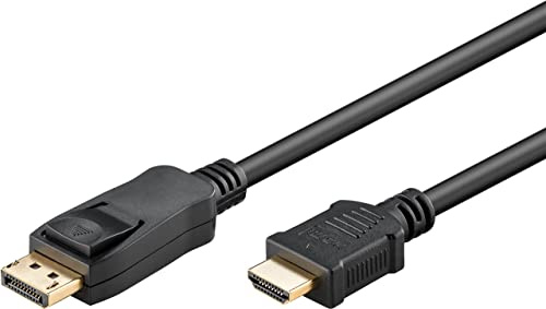 goobay 64846 - Câble DisplayPort 2.0 vers HDMI 2.1 8 K @ 60 Hz - Câble de connexion DP vers HDMI - Câble haute vitesse 4 K @ 144 Hz - 2 m