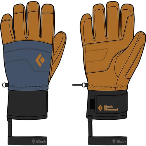 Black Diamond Spark Gloves Braun - Primaloft Wasserdichter komfortabler Herren Wintersport Lederhandschuh, Größe M - FA