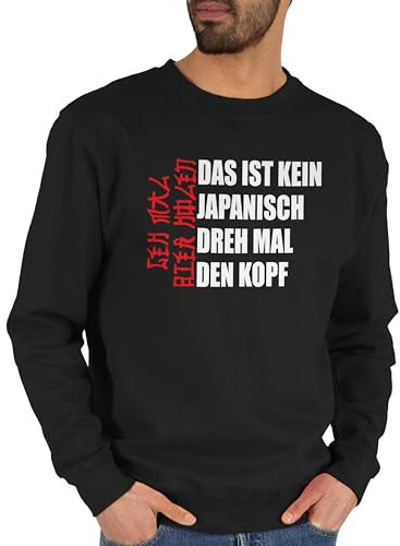 Sweater Pullover Sweatshirt Herren Damen - Party & Alkohol - Geh mal Bier holen Japanisch Biertrinker Geschenk Bierliebhaber Bierfans Scherzartikel Biergeschenke Lustig - L - Schwarz - sauf