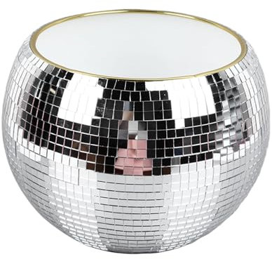 Secchiello per Ghiaccio da Discoteca, refrigeratore a Specchio Riflettente per Birra, Cocktail, Vino, Champagne, Secchiello per Bevande Leggero e retrò per Bar,