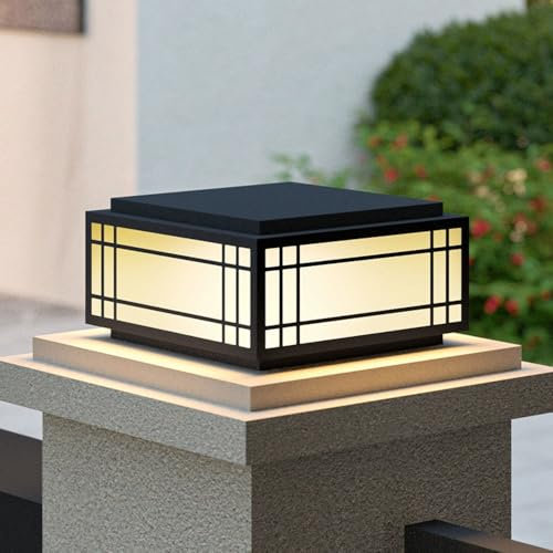 Außenpfostenleuchten, Außenlaterne für Außenterrassen, luxuriöse Aluminiumsäulenlampe, Moderne wasserdichte Pfostenkappen, Laterne, Landschaftssäulenbeleuchtung, Zaun, De,45CM