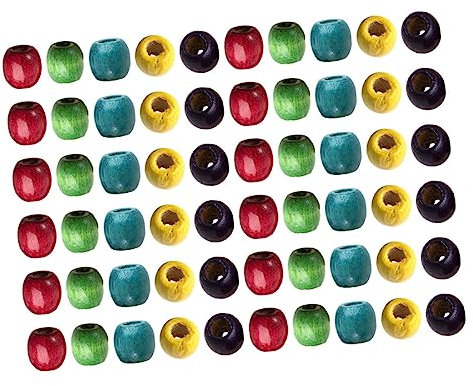 BELLIFFY 200stücke Holz Haarperlen Für Dreadlocks Geflochtene Zöpfe Und Haarverlängerungen Nützliches Zubehör Für Partys Hochzeiten Und Fotos