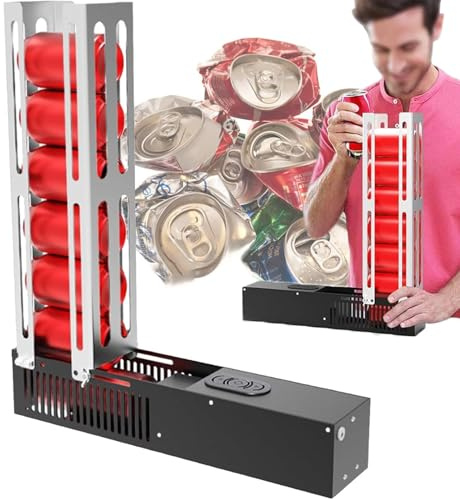 Broyeur De Canettes Automatique, Machine D'aplatissement De Canettes En Aluminium Avec Support Réglable, Recyclage De Canettes De 8 À 16 Oz, Capacité De 8 Canettes, Pour Le Recyclage Des Boîtes