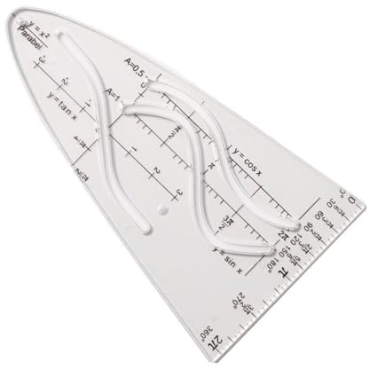 Plantilla parabólica de matemáticas, regla de coseno, regla de parábola, regla de parábola, para estudiantes, oficina, diseñadores, pintura, parábola