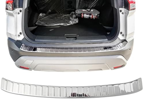 Protecteur de pare-chocs Nissan X-Trail IV | T33 | 2021+ acier inoxydable chromé protection pour bord de coffre de chargement