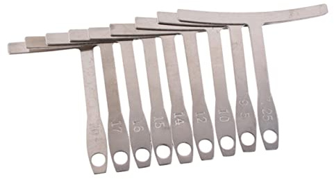 Calibradores de Medición de Guitarra en T, 9 Piezas, Acero Inoxidable