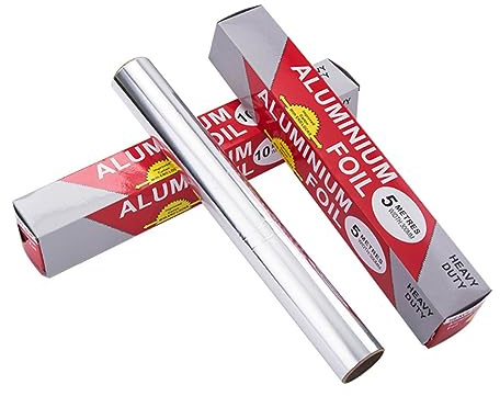 LOEFLIFA 3rolls Tinfoil Paper Baking BBQ Aluminum Foil for Freshkeeping Odour Isolation