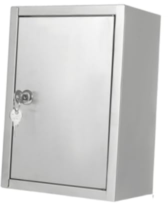 perfeclan Outdoor Electrical Box Stainless Steel with Mounting Screw Versatile Dustproof with Lock Enclosure Electrical Junction Box