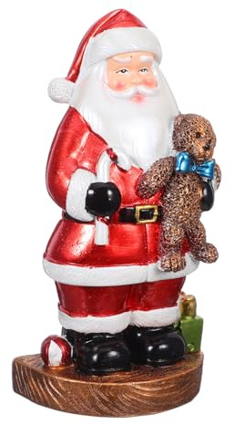 SOLUSTRE Adornos De Papá Noel Figuras Pequeñas De Papá Noel De Resina para Decorar Mesas y Estanterías Miniaturas Navideñas Hogar Oficina Decoración Navideña De