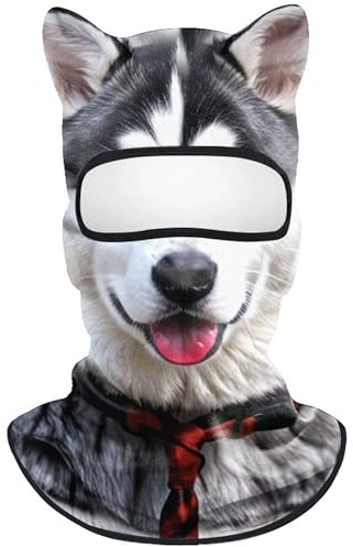 Hayaww 3D Animal Ski Mask with Ears Sturmhaube mit Ohren Tiergesichtsmaske Sommer-Gesichtsmaske atmungsaktive Vollkopfmaske for Festivals Raves Skiing Motorrad