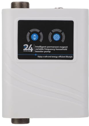 Depisuta Bomba de Refuerzo de Presión de Agua, Ascensor de 28 Metros de Altura, Bomba de Refuerzo de Hogar Automática de 42l/min., 120W 3 Engranajes de Frecuencia Variable (Enchufe de la UE 100-240V)