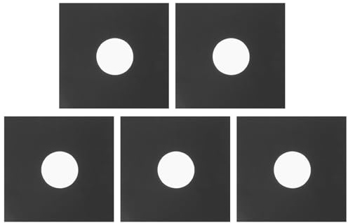 TOBBOMEY Custodie Protettive per Dischi in Vinile 12 Pollici, Set da 6 Pezzi in Carta Kraft Nera, Copertine Esterne per Conservazione e Protezione Album Vinile, Accessori per Collezionisti