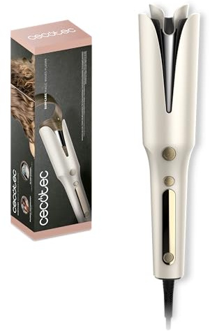 Cecotec Rizador de Pelo Automático con Tecnología Plasma SurfCare Magic Waves Plasma. Barril de 32mm, Revestimiento de Cerámica, 160º-210ºC, Botón de Rotación, Función Memoria, Rápido Calentamiento