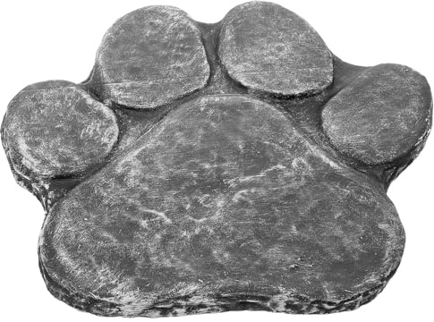 Artibetter Pierre Tombale pour Chien en Résine Empreinte de Patte, Pierre Commémorative Extérieure pour Animaux de Compagnie, Ornement Funéraire de Jardin, Statue Décorative Solide