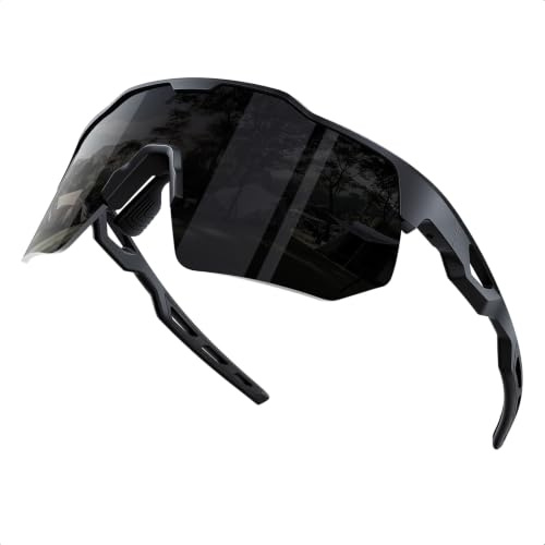 HAAYOT Schnelle Brille, Sportbrille, Fahrradbrille für Herren und Damen – 24g leichter TR-90-Rahmen, polarisiert und UV400, ideal für Rennrad, Laufen