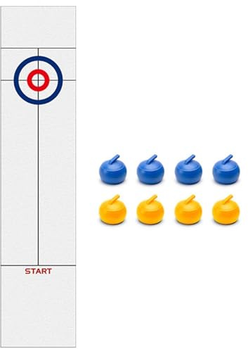 Juego de curling de mesa | 8 juegos de mesa portátiles para equipo | Juego de curling de mesa para niños | Fácil de configurar, jugar y portátil, divertidos juegos deportivos de interior para todos