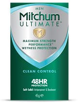 Mitchum Ultimate 48HR Protection Soft Solid Stick Déodorant pour homme et anti-transpirant (45 g) Testé dermatologiquement