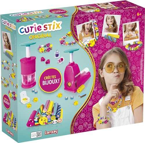 Lansay - CUTIE STIX Original - Kit Création Bracelets pour Enfants dès 6 Ans - Fabrication Bijoux - Coupe et Crée tes Perles - Activité Manuelle Enfants - Loisirs Créatifs - Idée Cadeau Anniversaire