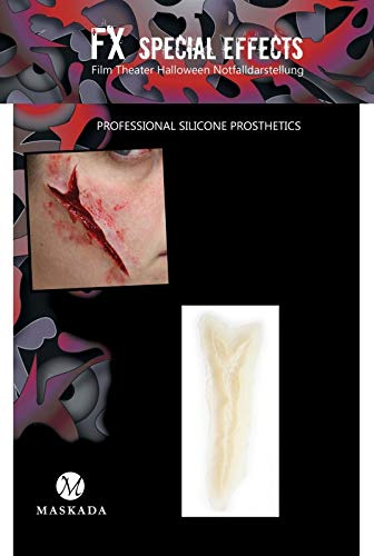 SFX Make up Risswunde Wunden schminken Halloween Silikon Teil P2-7