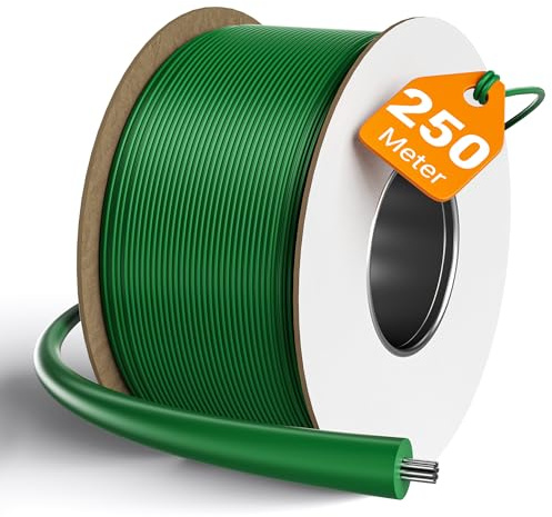 Wiltec 250 m Mähroboter Begrenzungskabel Ø 2,45 mm, verzinnter Kupferdraht, Leitkabel für Rasenroboter, Universal Begrenzungsdraht kompatibel mit diversen Rasenmähern