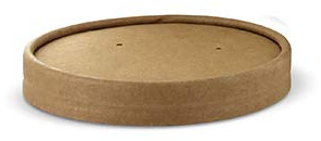 Papstar - 20 x 25 Couvercle pour terrines à soupe, cartón pure rond Ø 9,8 cm · 1,6 cm marron 100% Fair