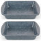 Russell Hobbs COMBO-5444 Square Baking Pan Roaster Tray Set of 2, Non-Stick, Carbon Steel Oven Tins, BPA/PFOA Free, For Brownies, Batch Cooking, Roasting, Nightfall Stone Collection, Blue Marble, 26cm
