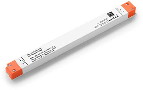 LIGHTEU, fuente de alimentación LED ultradelgada para transformador - 100W, 24V DC, 4.2A - Voltaje constante para perfiles de aluminio con tira de LED y marcos de paneles LED 320.6 * 30 * 16.7 mm