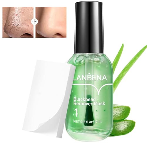 LANBENA Blackhead Remover Mask, Blackhead Remover Mask Peel Off Blackhead Mask 2 in 1 Green Tea Oil Blackhead Removal 100 Pcs Blackhead Remover Mask for Pores, Nose, Chins & Face