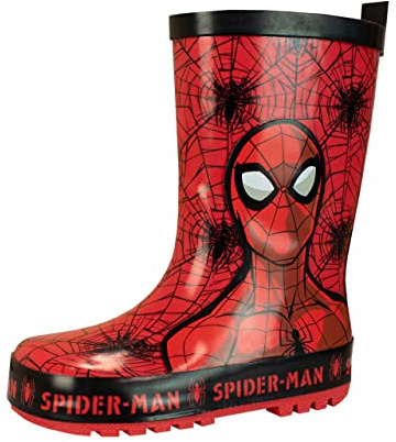 Marvel Botas Impermeables para Niños Spiderman Rojo 29