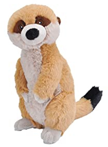 WILD REPUBLIC Ecokins Mini Erdmännchen, Stofftier, 20 cm, Geschenk für Kinder, Plüschtier, hergestellt aus recycelten Wasserflaschen, umweltfreundlich, Kinderzimmerdekoration