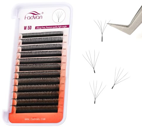 FADVAN Extensión de Pestañas 5D W 0.07C Curl Mixed 8-14mm Volumen Ruso Pestañas Natural Profesional Abanicos Pestañas Postizas Premade Fan | Extensiones Pestañas Pelo a Pelo Profesional y Principiante,Premade Fan