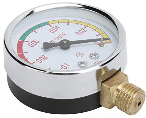 KIMISS Jauge de Vide de Traite Jauge de Vide de Traite Acier Inoxydable Cuivre G1 4 Filetage Mâle Milker Régulateur de Vide Jauge Accessoire de Machine à Traire 0.1 0Mpa