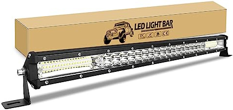 RIGIDON 7D Led Arbeitsscheinwerfer 24 Zoll 60 cm 216W Offroad Beleuchtung | 12V 24V Spot Flood Led Scheinwerfer, Wasserdicht LichtBalken für Auto Traktor SUV ATV LKW Fahrzeuge 6000K Nebelscheinwerfer