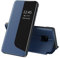 LEMAXELERS Phone Case for Huawei Mate 20 Pro, Huawei Mate 20 Pro Cover Bookstyle Clear View Window Flip Shockproof PC Shell PU Leather Flip Wallet Case with Kickstand for Mate 20 Pro,QH CC Blue