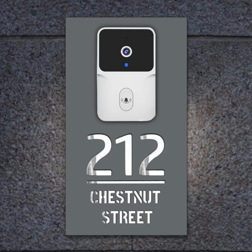 Hausschild Personalisiert Für Draußen Personalisiert Digitale Adresse Acryl-Hausschild Haus Haustürschilder Mit Namen Geschenk Für Die Familie Einweihungsdekoration (Stil G)