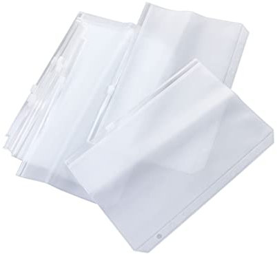 EXCEART 10St Reißverschlusstasche Dokumentenhalter mit Reißverschluss Eierordner A5-Aufbewahrungstasche aus Papier A5 Aufbewahrungstasche mit Reißverschluss Visitenkarte Rechnung Tasche