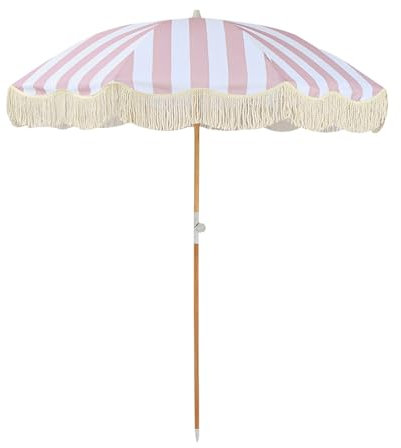 Zhixubah Fransen Sonnenschirm Hawaii Pink 200cm Strandschirm Sonnenschutz Tragbarer Strand Sonnenschirm UV Schutz Gartenschirm Groß Hawaiischirm Partyschirm Gartenschirm Terrassenschirm Wasserdicht