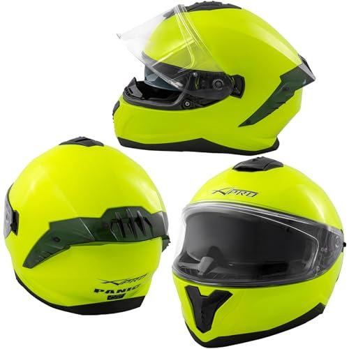A-Pro Integralhelm Motorradhelm Rollerhelm Innensonnenblende Helm Touring Fluo M