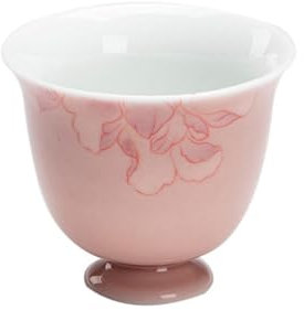 VEXDOSLE Tea Cup Japanese Style White Porcelain Hand-Painted Host Cup High-Foot Tea Cup Home Use 55 Ml Tea Cup Tea Brewing Single Cup Tea Mug
