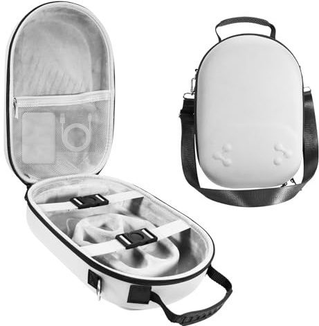 Funda de Transporte rígida para Las Gafas de Realidad Virtual Quest 3S, Funda de Viaje de Gran Capacidad Las Gafas de Realidad Virtual para Meta Quest 3S y Otros Accesorios (Blanco)