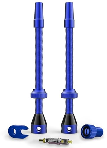 Shredr. Set di valvole tubeless | Valvole Presta per pneumatici tubeless | Superleggero in alluminio, anodizzato in colori vivaci, valvola francese | incl. adattatore per valvola, valvola di ricambio