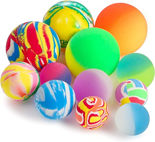 corgi butt 12 Stück Flummies für Kinder, Bouncy Balls 3 Sizes Mixed Color, Bouncing Balls and Bouncy Ball for Kids Birthday Goodie Bag fillers