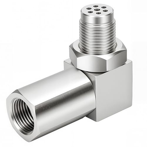 Lambdasonde Adapter M18x1.5, 90° Auto O2 Sauerstoffsensor Extender CEL Fix | Universal O2 Sensor Extender, Edelstahl Lambda Eliminator, für Auto und LKW Katalysator Systeme, Auto Auspuffanlage Zubehör